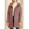imageBellivera Womens Quilted Lightweight Puffer Jacket Winter Coats for Women Long Padded Bubble CoatPink With Hood