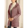 imageBellivera Womens Quilted Lightweight Puffer Jacket Winter Coats for Women Long Padded Bubble CoatPink With Hood