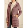 imageBellivera Womens Quilted Lightweight Puffer Jacket Winter Coats for Women Long Padded Bubble CoatPink With Hood