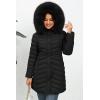 imageBellivera Womens Winter Thickened Quilted Puffer Jacket Zipper Pockets Bubble Coat with Removable Hood and Faux Fur CollarBlack Coat