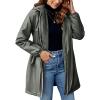 imageBellivera Women Lightweight Coat Short Quilted Puffer Long Sleeve Belted Jacket PocketsGreen Doublesided Coat