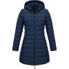 imageBellivera Women Puffer Jacket Reversible Spring and Winter Fashion Warm Quilted Long Hooded Padded Bubble CoatBlue