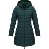 imageBellivera Women Puffer Jacket Reversible Spring and Winter Fashion Warm Quilted Long Hooded Padded Bubble CoatGreen