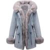 Grey Sherpa Fleece Jean Jackets