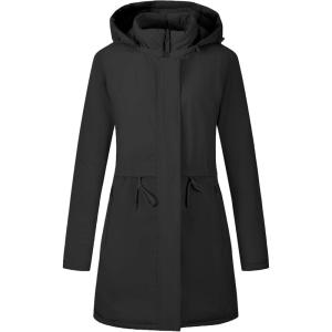 imageBellivera Women Puffer Jacket Reversible Spring and Winter Fashion Warm Quilted Long Hooded Padded Bubble CoatBlack Parka