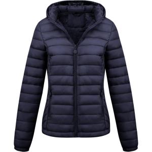 imageBellivera Womens Quilted Lightweight Jacket Puffer Coat Women Bubble for Spring and WinterBlue Short Coat
