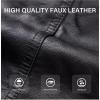 imageBellivera Womens Faux Leather Jacket Moto Biker SherpaLined Coat with Removable Fur CollarBlack Faux Fur
