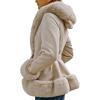 imageBellivera Womens Trench Coat Faux Suede Jacket Winter Hooded Overcoat with Belt