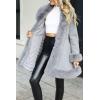 imageBellivera Womens Wool Pea Coat Faux Fur Jacket Winter Warm Parka Overcoat with BeltGrey Wool
