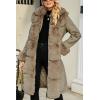 imageBellivera Womens Wool Pea Coat Faux Fur Jacket Winter Warm Parka Overcoat with BeltKhaki Wool Long