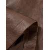 imageBellivera Women Trench Coat Long Loose Jacket Faux PU Leather Oversize Classic Lapel Overcoat with BeltGlossy Brown