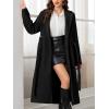 imageBellivera Womens Faux Suede Leather Jackets Outwear Fleece Lined Coat LeatherBlack