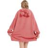 imageBellivera Wearable Blanket Sweatshirt Women House Coat and Men Warm Cozy Big Faux Fleece Blanket Hoodie Fur Blanket with Giant Pocket One Size Fits All 8801 Pink