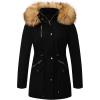 imageBellivera Women Twill Parka Jacket Winter Fashion Warm Long Hood Coat with Faux Fur CollarYellow