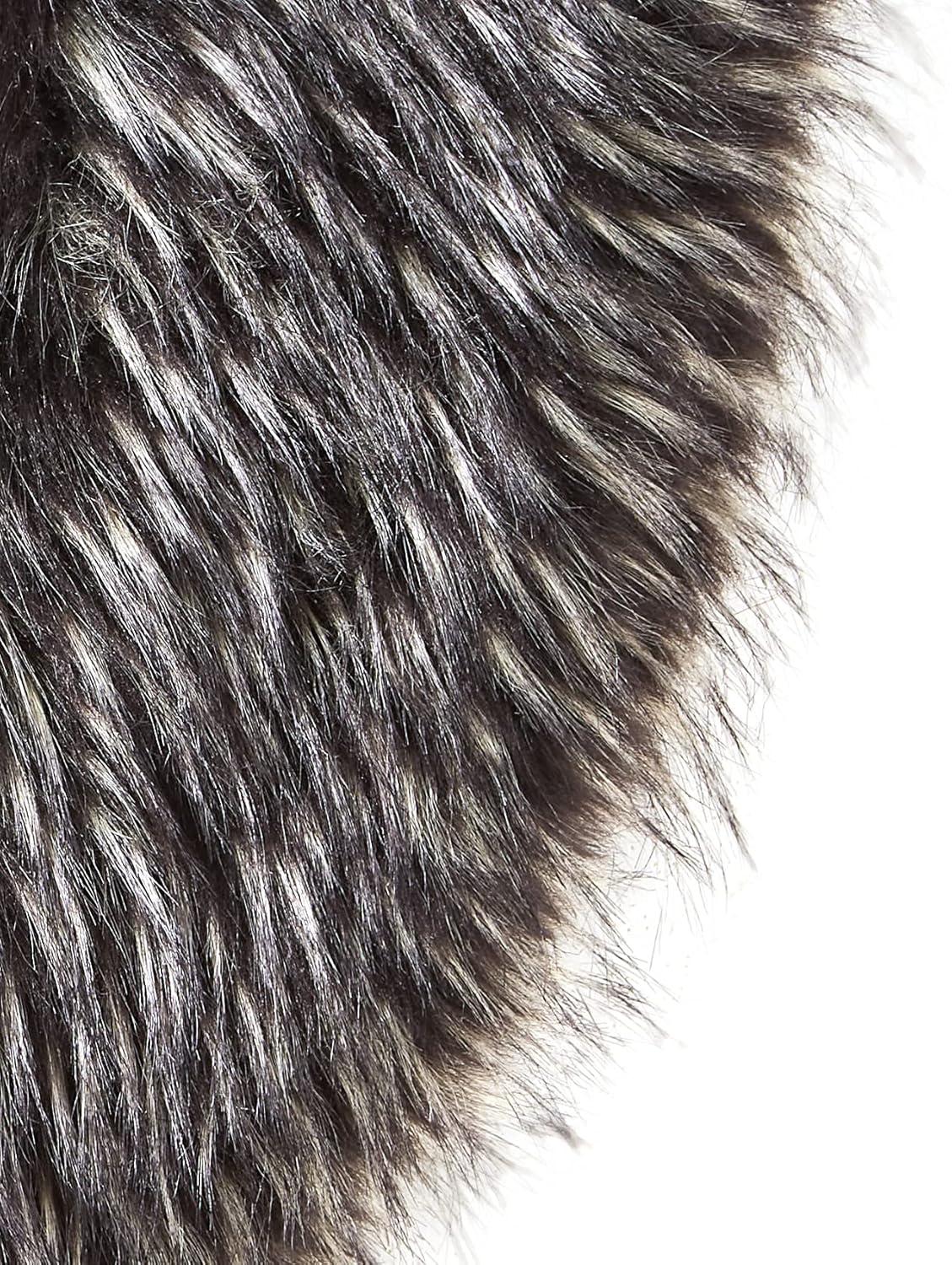 imageBellivera Women Faux Fur Collar Neck Warm Fashion Retro Scarf Wrap for Winter Black R02