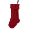 imageBellivera Christmas Stockings 6 Pack Large Size Cable Knitted Xmas Stockings 18 inch Personalized Heart Red ampamp White ampamp Green Hanging Stockings Set for Christmas Decorations