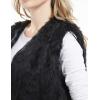 imageBellivera Women Faux Fur Vest Fall Clothes Winter Trendy Warm Sherpa Fleece Sleeveless Outwear 393 Black L