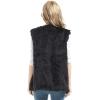imageBellivera Women Faux Fur Vest Fall Clothes Winter Trendy Warm Sherpa Fleece Sleeveless Outwear 393 Black L