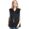 imageBellivera Women Faux Fur Vest Fall Clothes Winter Trendy Warm Sherpa Fleece Sleeveless Outwear 393 Black L