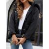 imageBellivera Women Twill Parka Jacket Winter Trendy Warm Hood Coat with Faux Fur CollarBlack
