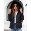 imageBellivera Women Twill Parka Jacket Winter Trendy Warm Hood Coat with Faux Fur CollarBlack