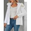 imageBellivera Women Twill Parka Jacket Winter Trendy Warm Hood Coat with Faux Fur CollarWhite