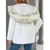 imageBellivera Women Twill Parka Jacket Winter Trendy Warm Hood Coat with Faux Fur CollarWhite