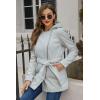 imageBellivera Women Wool Jacket Blend Winter Mid Long Trench Coat Warm Pea OvercoatBeige Coat