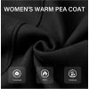 imageBellivera Women Wool Jacket Blend Winter Mid Long Trench Coat Warm Pea OvercoatBlack