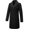imageBellivera Women Wool Jacket Blend Winter Mid Long Trench Coat Warm Pea OvercoatBlack