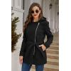 imageBellivera Women Wool Jacket Blend Winter Mid Long Trench Coat Warm Pea OvercoatBlack Coat