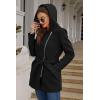 imageBellivera Women Wool Jacket Blend Winter Mid Long Trench Coat Warm Pea OvercoatBlack Coat