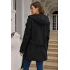 imageBellivera Women Wool Jacket Blend Winter Mid Long Trench Coat Warm Pea OvercoatBlack Coat