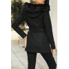 imageBellivera Women Wool Jacket Blend Winter Mid Long Trench Coat Warm Pea OvercoatBlack With Collar Coat