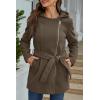 imageBellivera Women Wool Jacket Blend Winter Mid Long Trench Coat Warm Pea OvercoatCamel Coat
