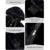 imageBellivera Womens Faux Fur Coat Shearling Fluffy Fuzzy Shaggy Hood SherpaLined Fleece JacketBlack Coat