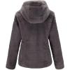 imageBellivera Womens Faux Fur Coat Shearling Fluffy Fuzzy Shaggy Hood SherpaLined Fleece JacketDark Grey