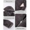 imageBellivera Womens Faux Fur Coat Shearling Fluffy Fuzzy Shaggy Hood SherpaLined Fleece JacketDark Grey