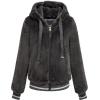 imageBellivera Womens Faux Fur Coat Shearling Fluffy Fuzzy Shaggy Hood SherpaLined Fleece JacketGrey Tops