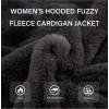 imageBellivera Womens Faux Fur Coat Shearling Fluffy Fuzzy Shaggy Hood SherpaLined Fleece JacketGrey Tops