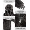 imageBellivera Womens Faux Fur Coat Shearling Fluffy Fuzzy Shaggy Hood SherpaLined Fleece JacketGrey Tops