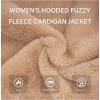 imageBellivera Womens Faux Fur Coat Shearling Fluffy Fuzzy Shaggy Hood SherpaLined Fleece JacketKhaki Coat