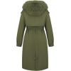 imageBellivera Womens Plus Size Parka Jacket Long Winter Warm Hooded Zipper CoatArmygreen Parka