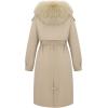 imageBellivera Womens Plus Size Parka Jacket Long Winter Warm Hooded Zipper CoatBeige