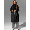 imageBellivera Womens Trench Coat Long Loose Jacket Spring Fall Overcoat with Belt G2233 BLACK L