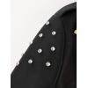 imageBellivera Womens faux leather Motorcycle Jacket Zip up stand with PocketsRedblack