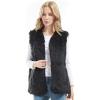 imageBellivera Women Faux Fur Vest Fall Clothes Winter Trendy Warm Sherpa Fleece Sleeveless Outwear 393 Black L