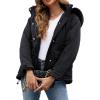 imageBellivera Women Twill Parka Jacket Winter Trendy Warm Hood Coat with Faux Fur CollarBlack