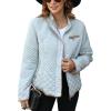 imageBellivera Womens Stand Collar Lightweight Quilted Puffer Jacket Padded Zip Coat for Spring and WinterGrey Diamond