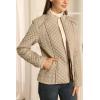 imageBellivera Womens Stand Collar Lightweight Quilted Puffer Jacket Padded Zip Coat for Spring and WinterBeige
